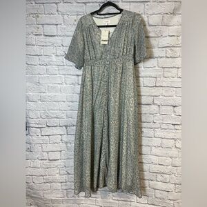 NWT Bohome floral dress | size small | blue/green
